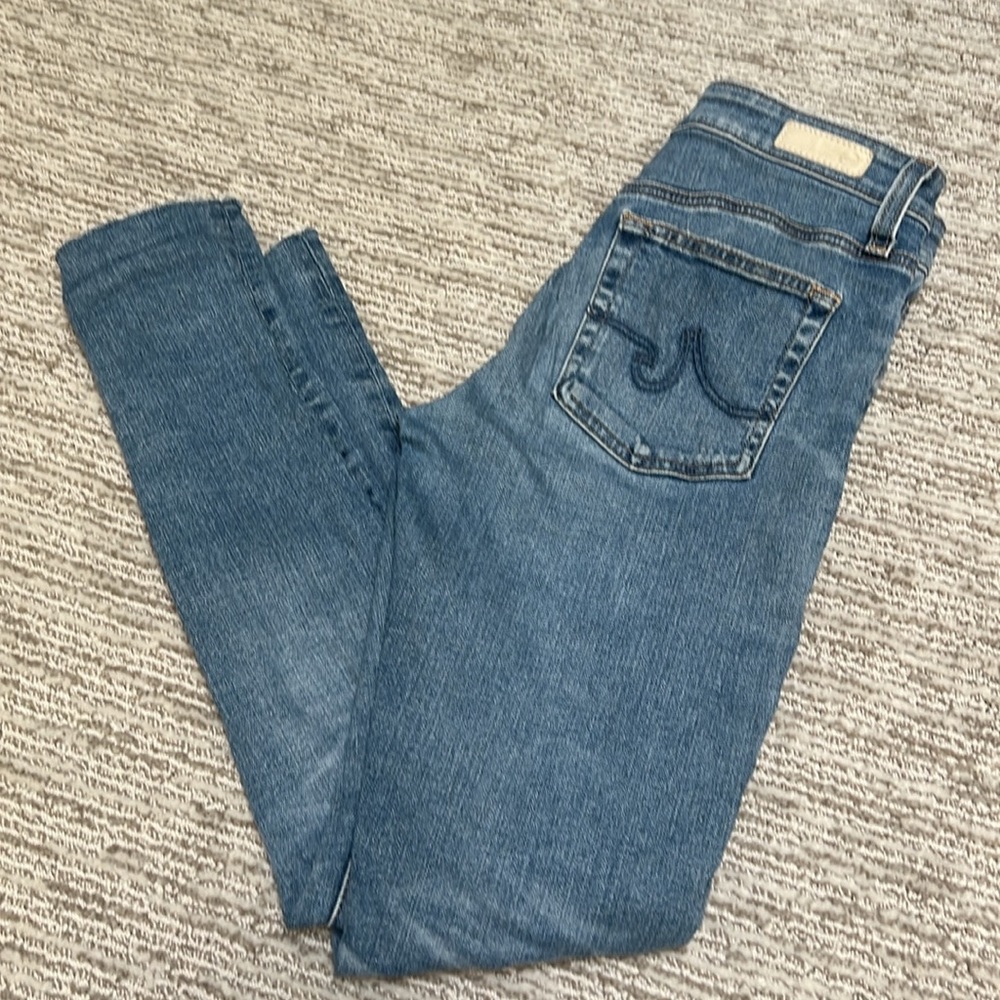 AG Denim “the Farrah” high-rise skinny ankle